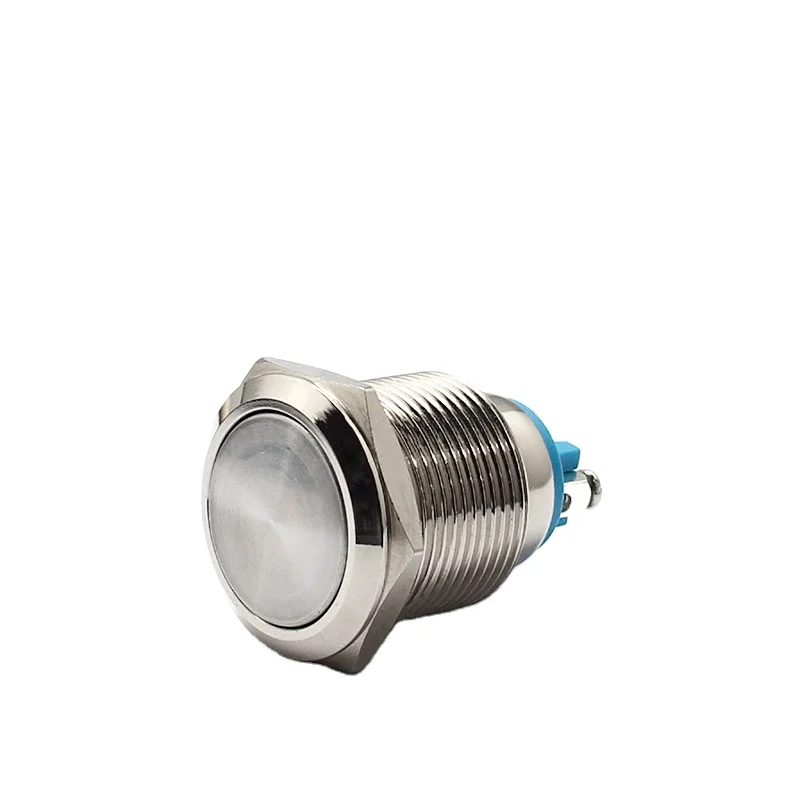 16 мм дверной звонок колокольчик кнопочный переключатель мгновенный водонепроницаемый латунный никелированный винт ноги авто двигатель ПК мощность старт