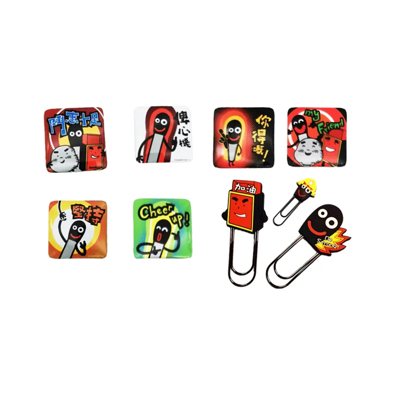 Custom paper clips Office Student stationery paper clips PVC bookmarks metal for sale at low prices