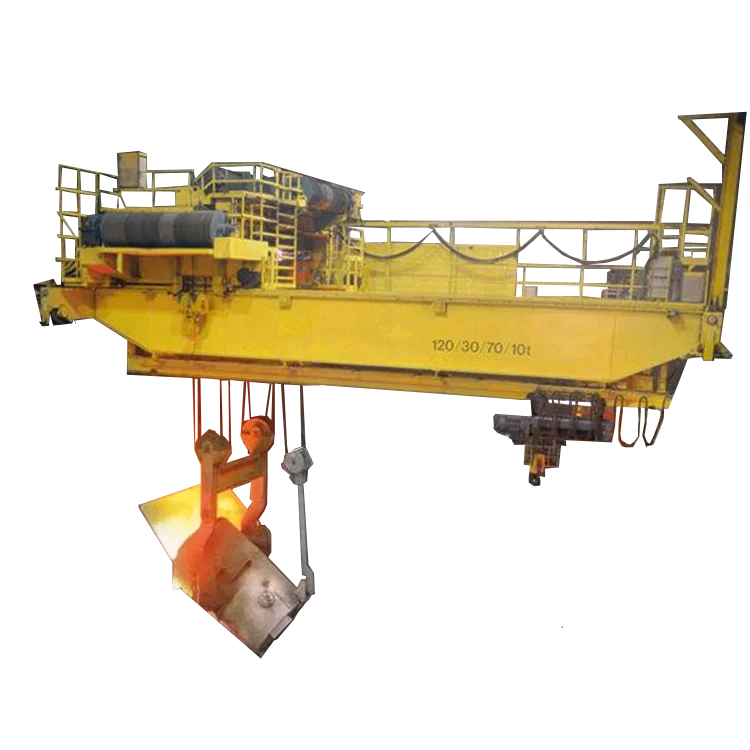 Top quality 30 ton 40 ton 50 ton ladle bridge crane double beam girder casting overhead crane