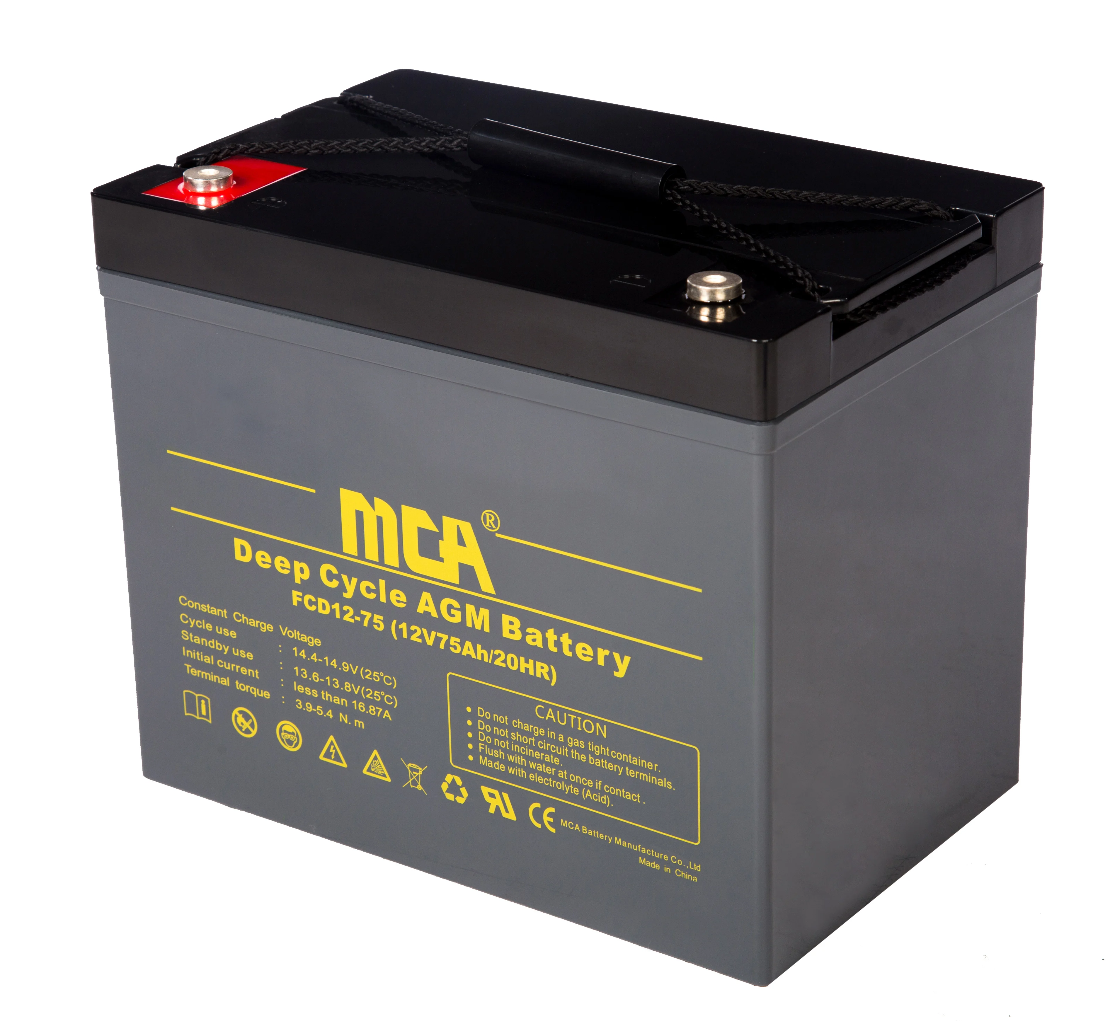 MCA Agm Lead Acid Battery solar street light battery 40ah 12v for home appliances