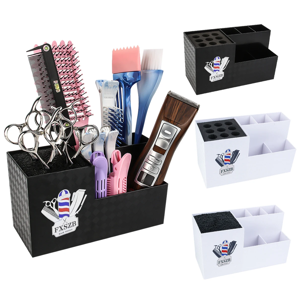 Barber accessories professional placement racks comprehensive collection hair salon specialized products storage box