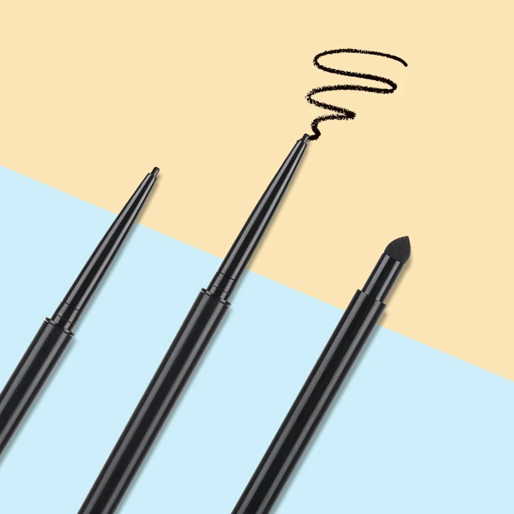 New Design Black Gel Pen Cream Eye Liner Private Label Plastic Gel Eyeliner Pen With Eraser