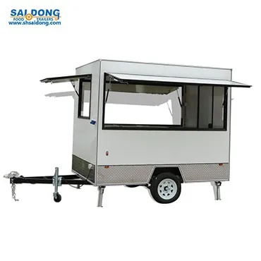 Popular New Designed street Hot Dog truck food snack truck food cabinet With Stainless Work Table