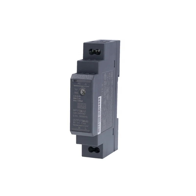 Original MEAN WELL HDR-15-12 15W Ultra Slim Step Shape DIN Rail