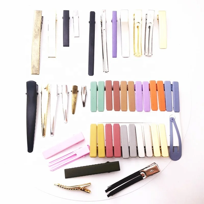 Wholesale Custom Nickel-Free Square Hair Clip 4-4.6CM Children Designer Hair Clip Accessories