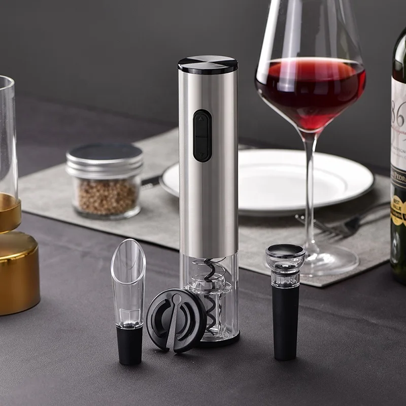 Hot Selling One Touch Electric Wine Corkscrew Opener With Foil Cutter