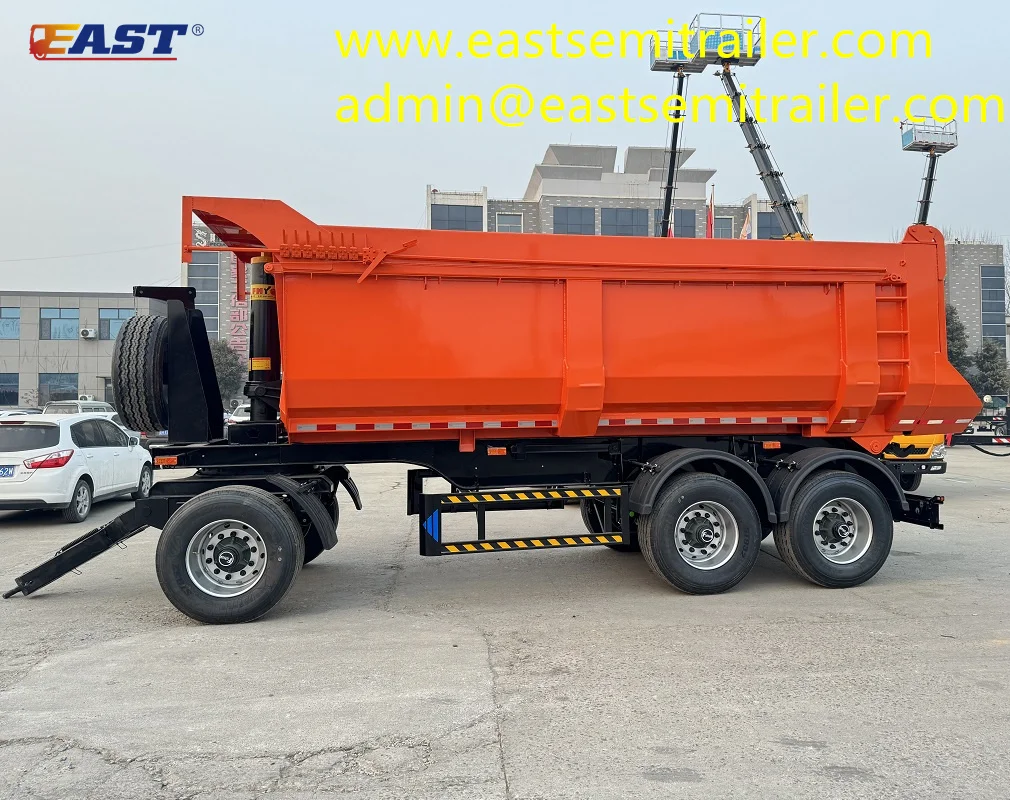 EAST hot sale tractor trailer with rear dump trailer