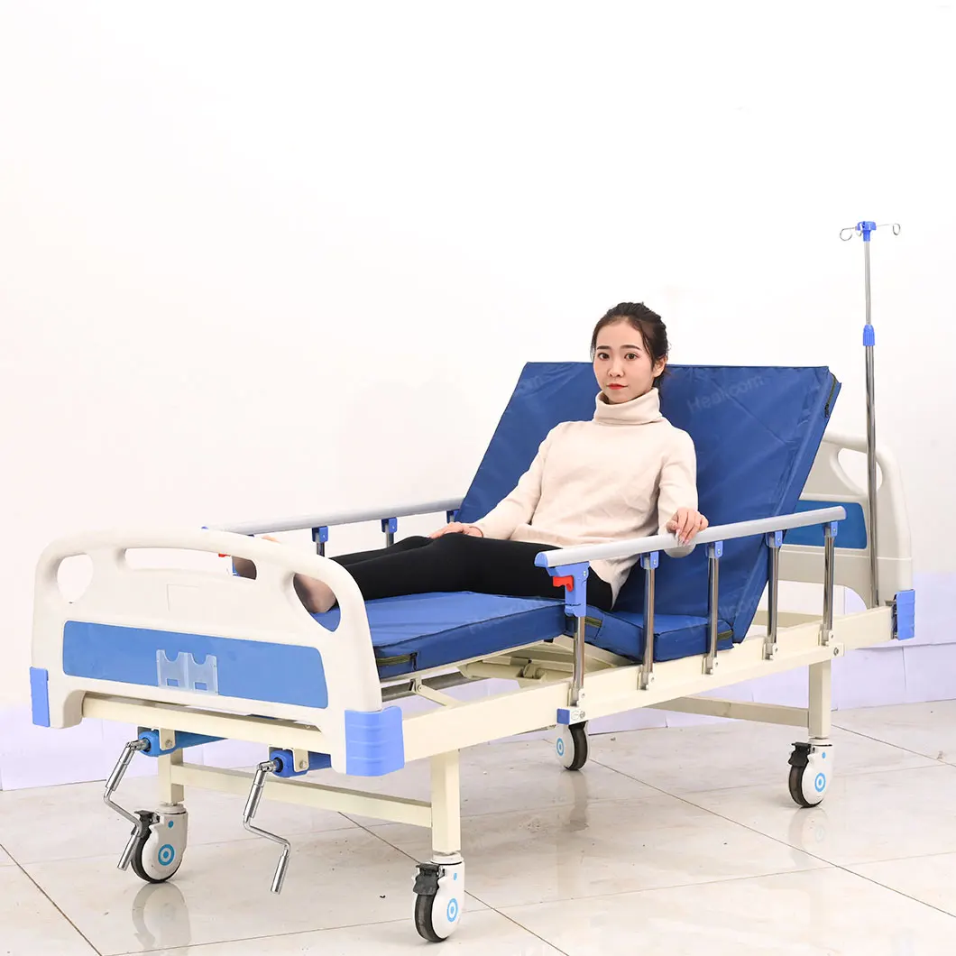 Экономичная мебель для больницы регулируемая кровать из нержавеющей стали ABS 2 с двумя рукоятками пациента