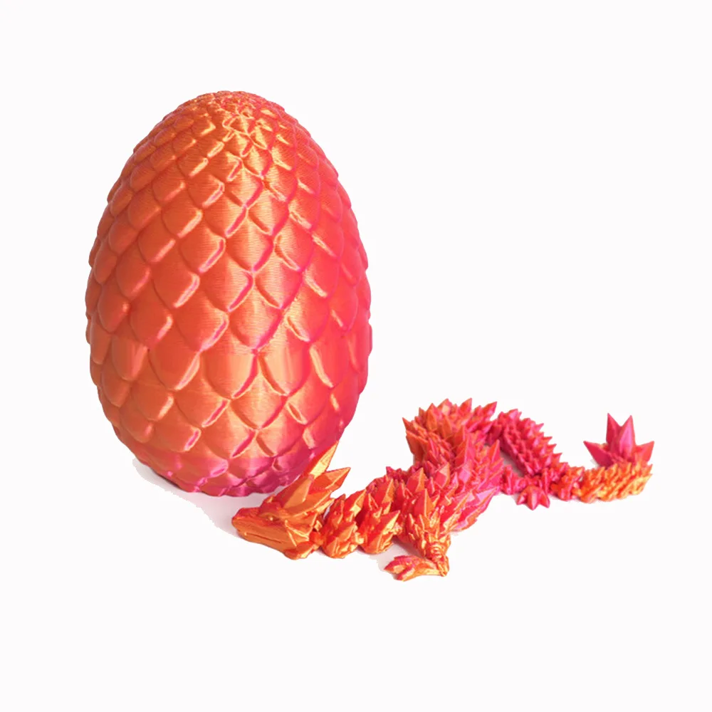 3D Printed Flying Crystal Dragon Educational Toy Decorative Cross-Border Dragon Egg Gift Hand-Do 3D Printing Dragon