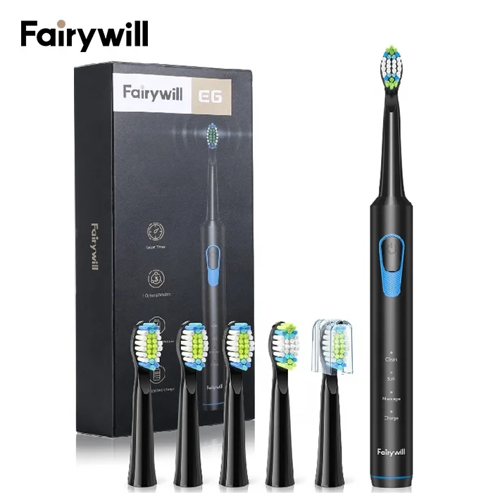 Fairywill FW E6 сказочная будет Дешевая портативная электрическая электронная электрическая зубная щетка для ухода за полостью рта