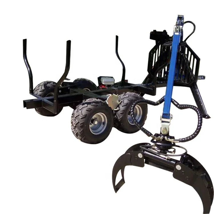 
Heavy duty outdoor garden utility pulled atv log trailer 
