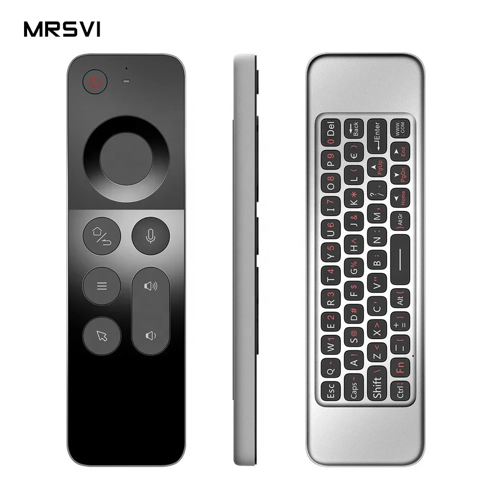 Wechip W3 Voice Air Mouse Double-Sided IR Learning Wireless Controller with Mini Keyboard Mouse TV Voice  Remote Control