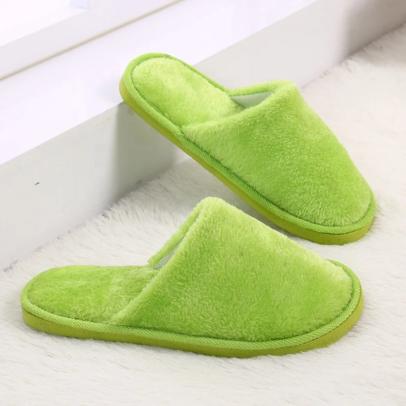 New Plush Indoor Home Autumn and Winter Wooden Floor Warm EVA Rubber Sole Nail Salon Hotel for Cotton Slippers