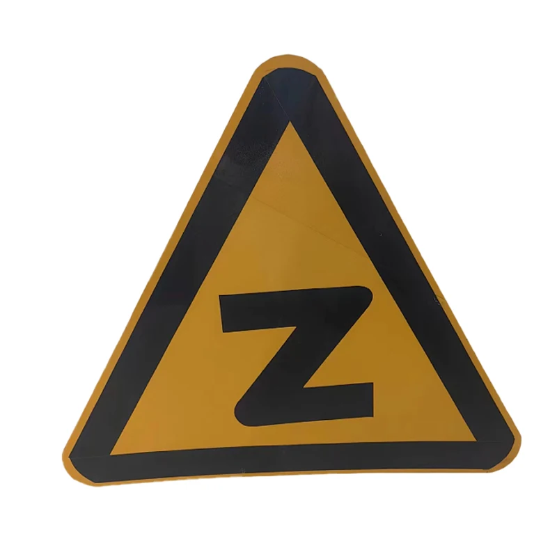 customized aluminum plate Metal reflective triangle traffic sign board warning road sign road traffic signs street