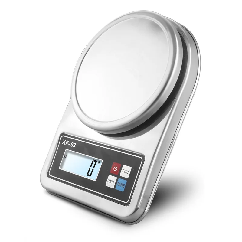 XF-03 Digital Food Kitchen Scale with Stainless Steel Platform and LCD Screen CE&ROHS