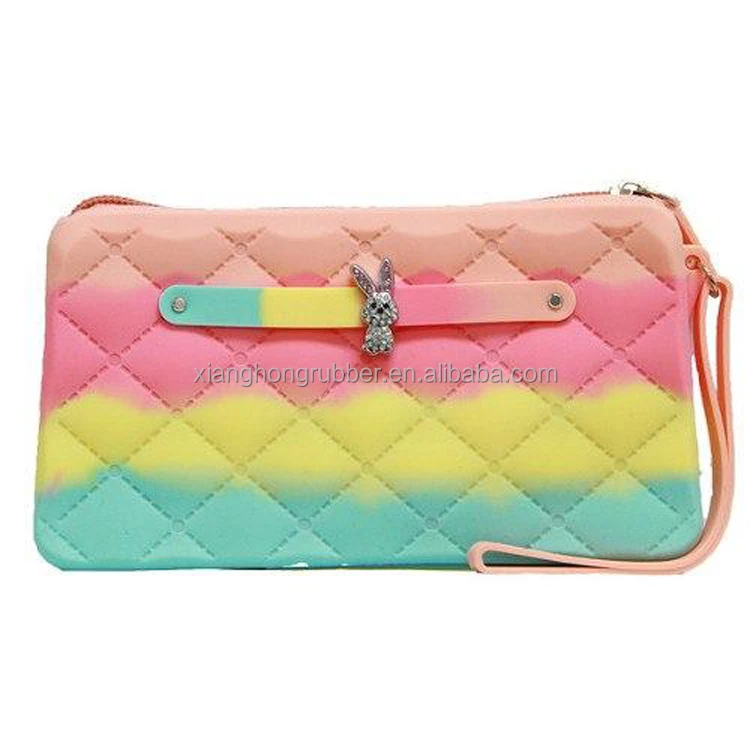 Cosmetic Beauty Pouch Bag Fashion Silicone Wallets Purse Waterproof Makeup Clutch Bag