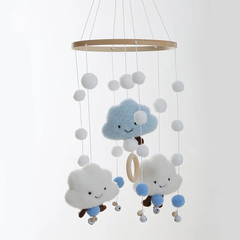 Hot Sale Handmade Cloud Doll Music Bed Bell Toy Felt Baby Bed Bell Baby Mobile