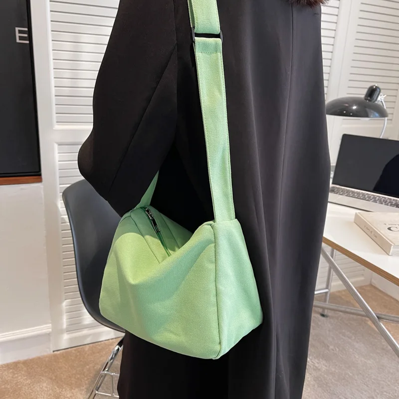 New Fashion Custom Logo Cotton Canvas Tote Bag Cotton Canvas Messenger Crossbody Bags for Women