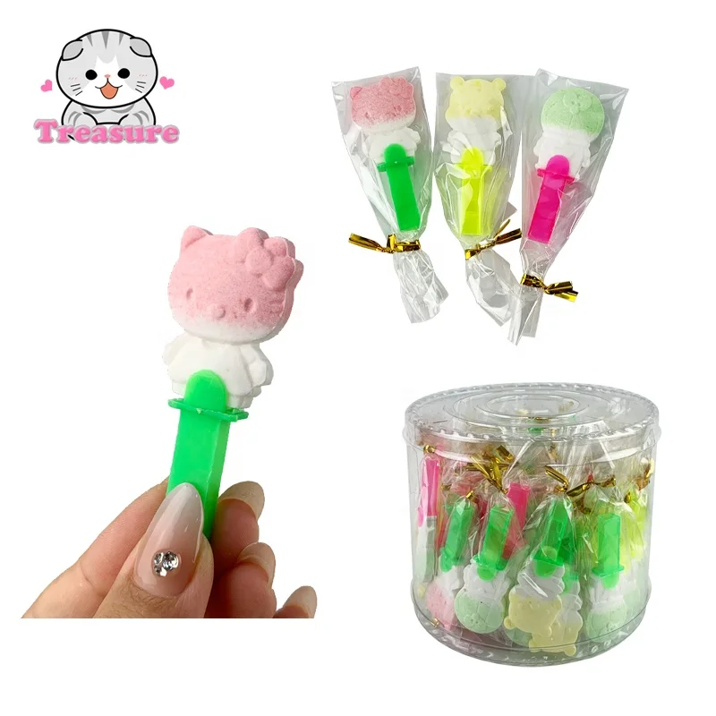 Cat press candy lollipop fruit tablet candy halal candy
