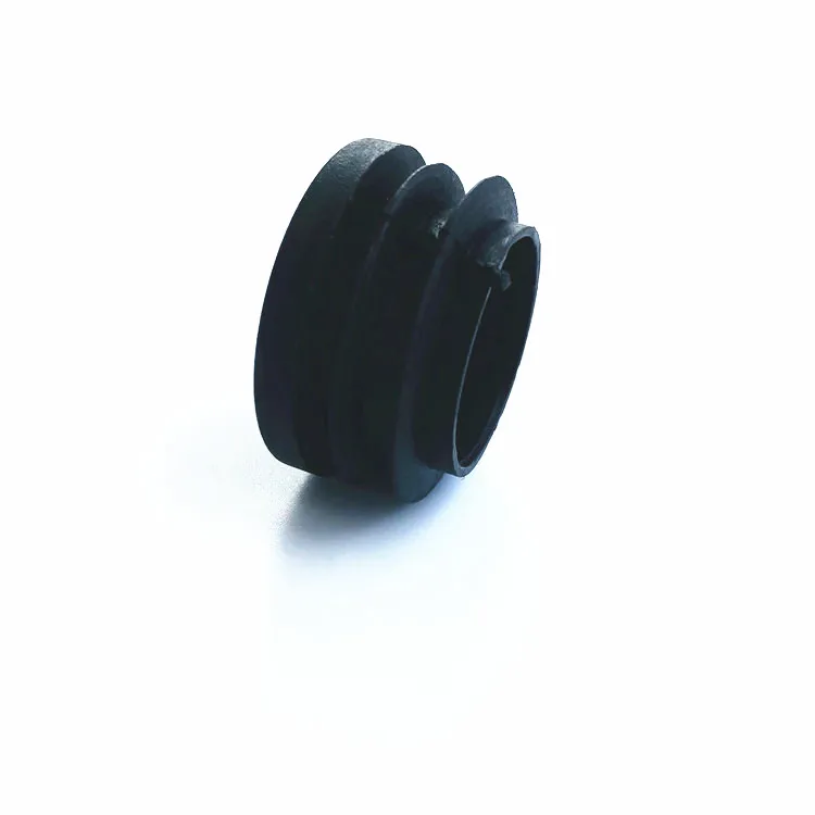 35mm Black plastic round threaded cap pipe end plug