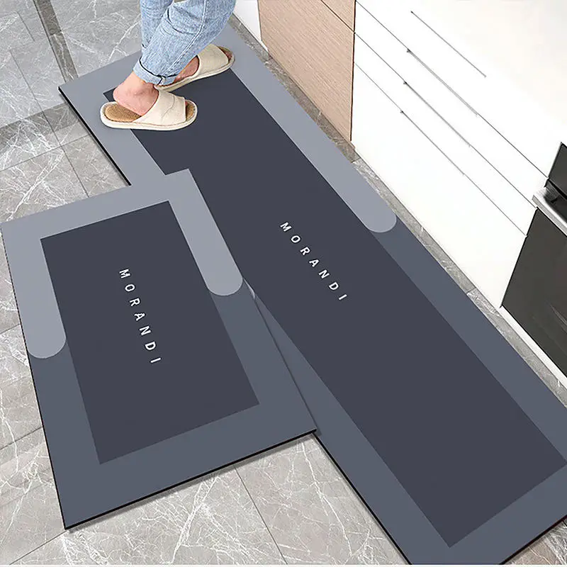 Super Absorbent Bath Rugs Mat Nappa Leather Super Absorbent Quick Dry Floor Mat Non-Slip Door Mat Carpet Easy Clean