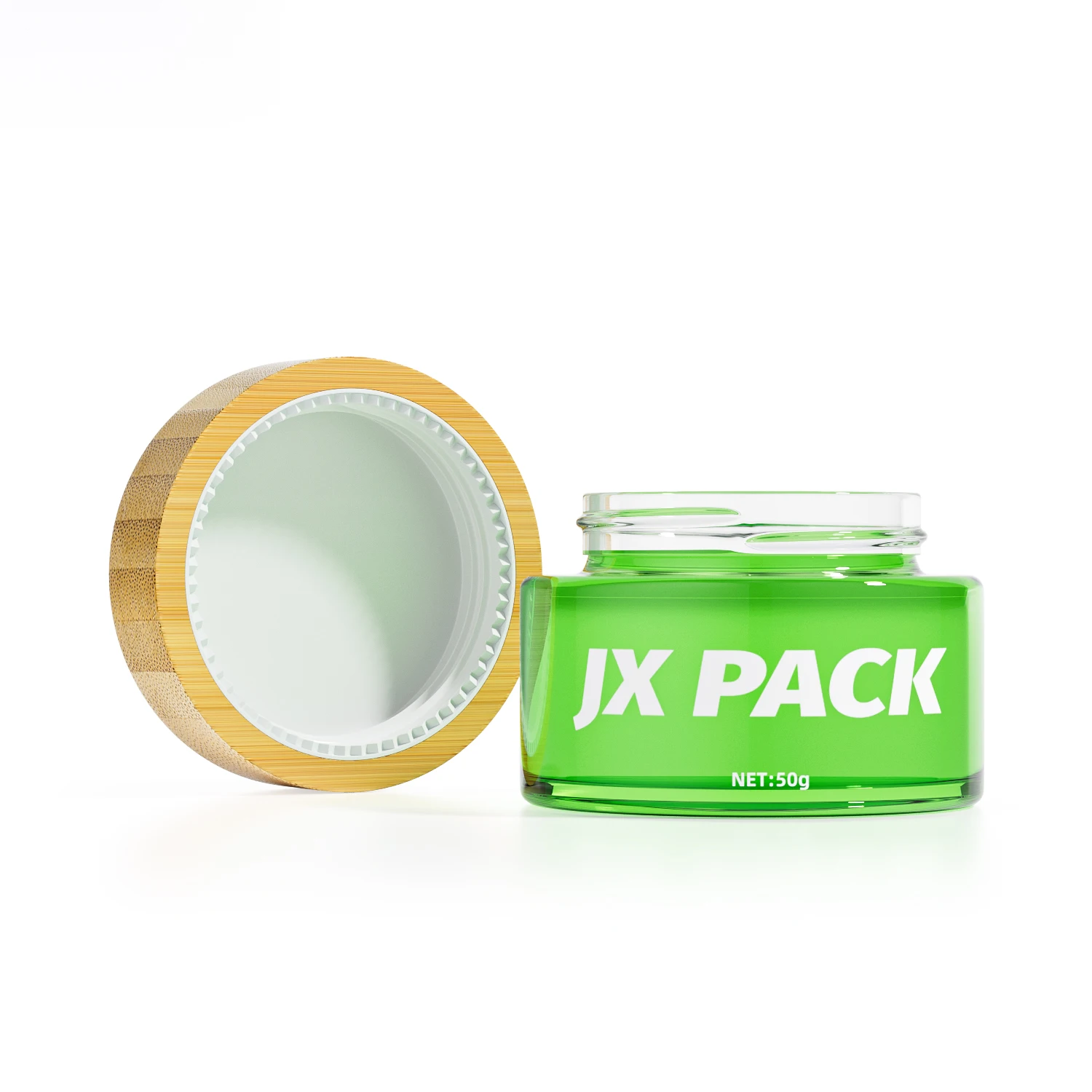 30ml 120ml 130ml glass jar cosmetics packaging bamboo lid face cream container glass cream jar with bamboo wooden cap