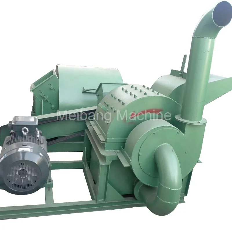 1000-1500KG/H Large capacity wood crusher grind wood crushing machine Diesel wood crusher machine hammer mill crusher