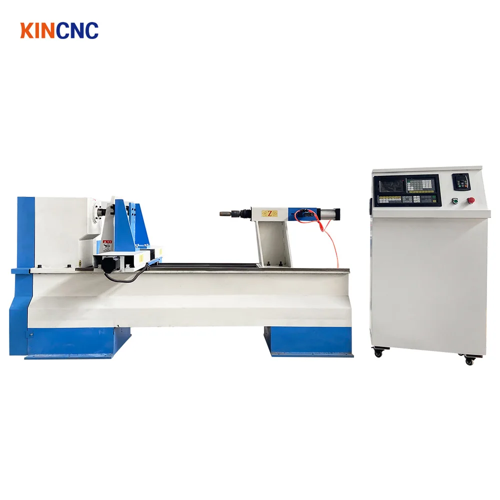 KINCNC CNC Wood Turning Carving Machine Wood Lathe Machine Automatic Tool Change For Wood