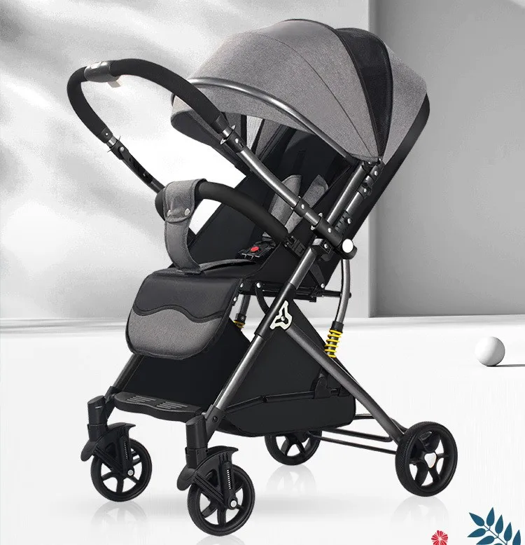 China Hot Sale Folding Baby Prams High Security Stroller Baby Soft And Comfortable Fabric Baby Stroller
