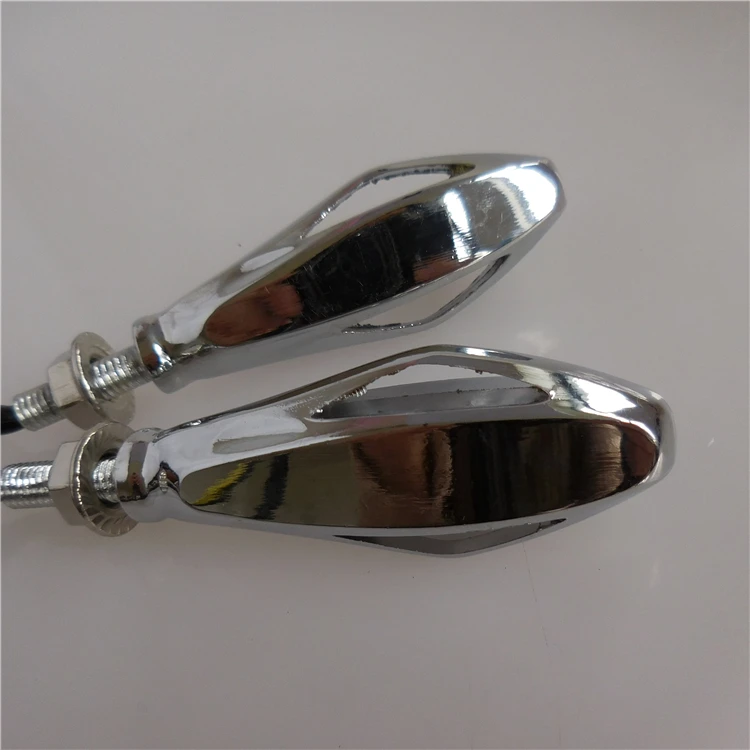 Beautiful Chrome Clear lens Amber LED Turn Warning  Indicator Motorcycle Winker Lamp With 12V for Motorcycle Street Bike Scoot