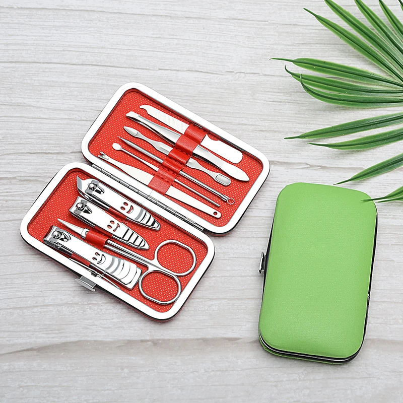 Custom Stainless Steel Personal Care Nail Scissors Nail Clippers Set 10pcs Women Cutter Pedicure Manicure kit