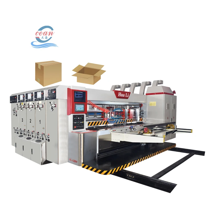 Automatic corrugated carton printing machine high speed rotary die cutting machinery