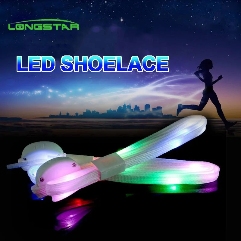 Best Sellers Multicolor Flashing Shoelaces Custom Rope Nylon Led Light UP Fashion Shoelaces