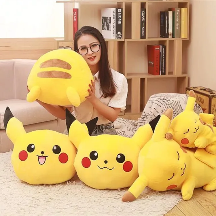 
Pokemon Anime Pikachu Warming Hands And Quilt Dual-use Three-in-one Air Conditioning Blanket Inserting Cushions Pillow 