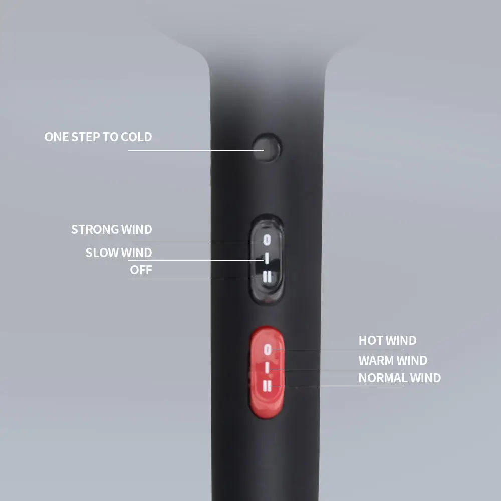 1800W In Stock Constant Temperature Household High-Power Anion Oem Hair Dryer