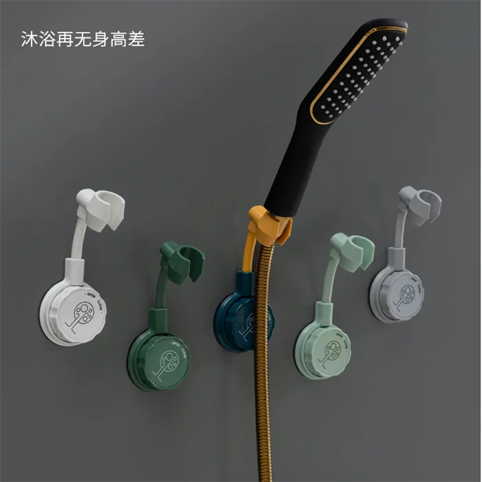 
drop shipping Suction Cup Shower Holder Adjustable Shower Head Holder Universal Bathroom Bracket Stand Punch-Free 360 Rotation 