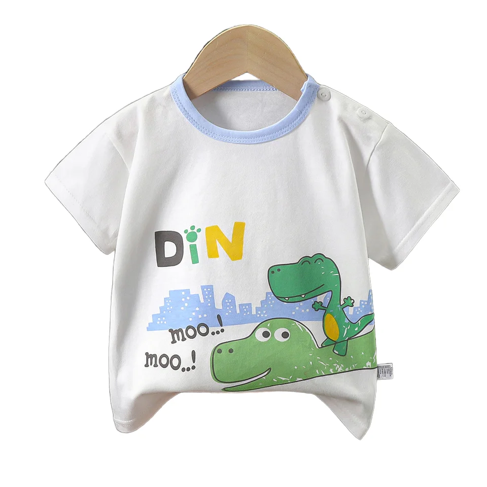 Kids apparel Short sleeve T-shirt 100% cotton boys summer print top T-shirt