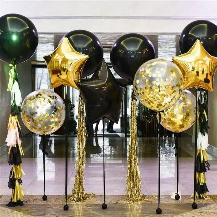 Wholesale Black Round Latex 36 Inches Wedding Decoration Helium Big Large Giant Balloons Birthday Party Decor Inflatable Air Bal