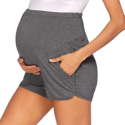 RTS women pregnant clothes high waist pregnancy shorts pants loose summer maternity sports shorts