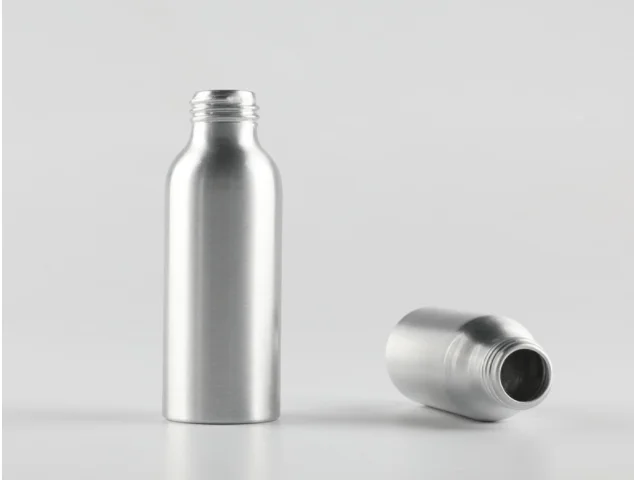 Customized empty 50ml 100ml 250ml 500ml 750ml 1000ml metal aluminum bottle packaging for essential oil with aluminum screw cap