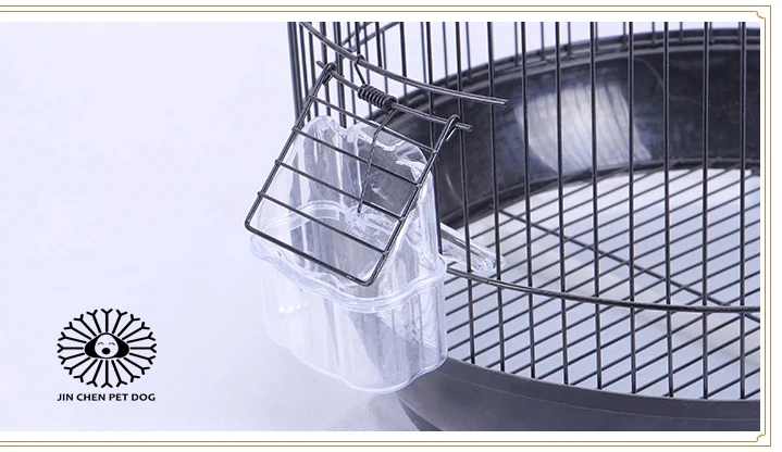 Multifunctional custom pet bird cage round luxury breeding parrot cage household movable metal pet cage