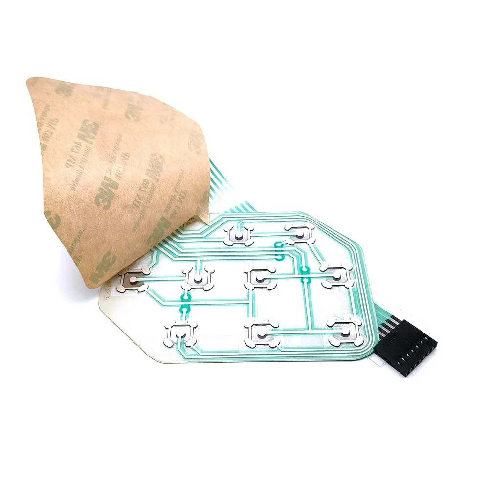 Custom Membrane Switch Keypad Control Panel Overlay Printing Front Panel With Adhesive With Adhesive Polycarbonate Label