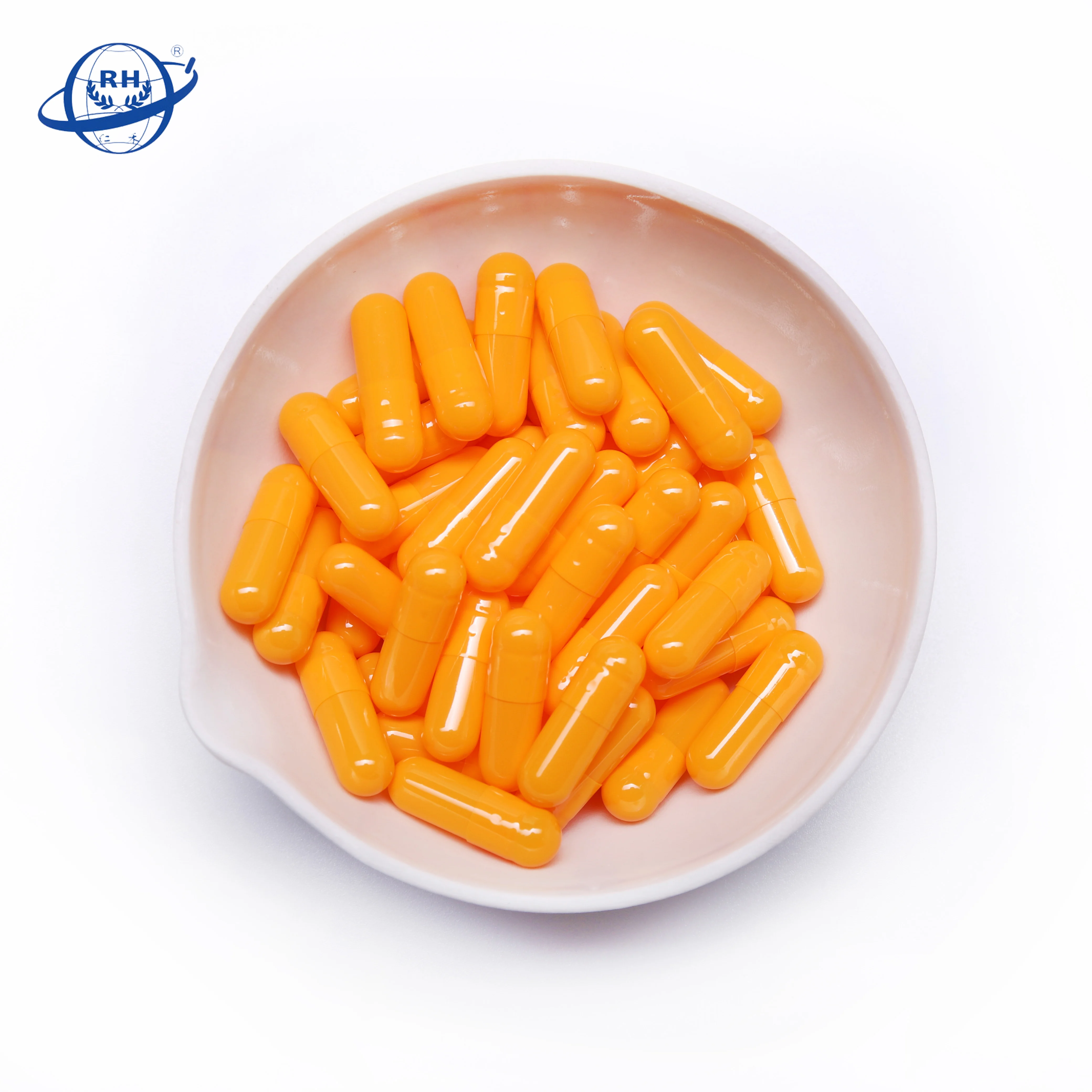 Best selling orange empty gelatin capsule shells 00 0 1 2 size