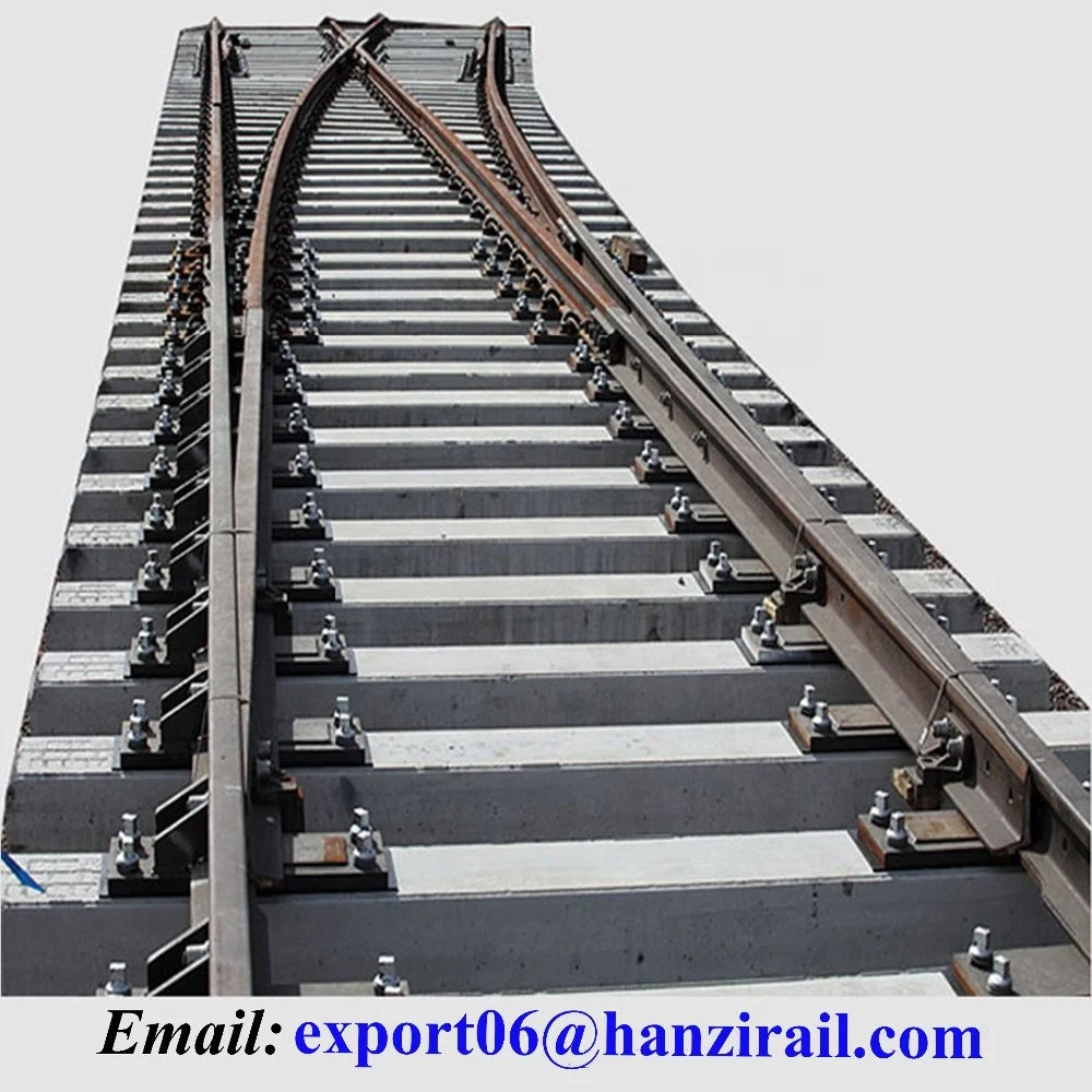 Steel Rail Track Turnout For Railway and Subways