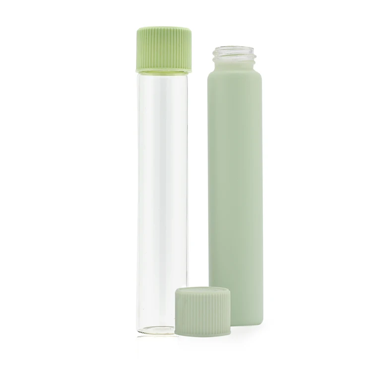 Wholesale New Design Packaging Child Proof Glass Tubes Child Resistant Glass Round Vial With Screw Top Lid