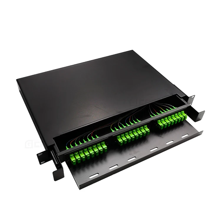 Geteknet 19inch 1U Cheap Factory Price Optical 24 Port Odf Cabinets Patch Panel