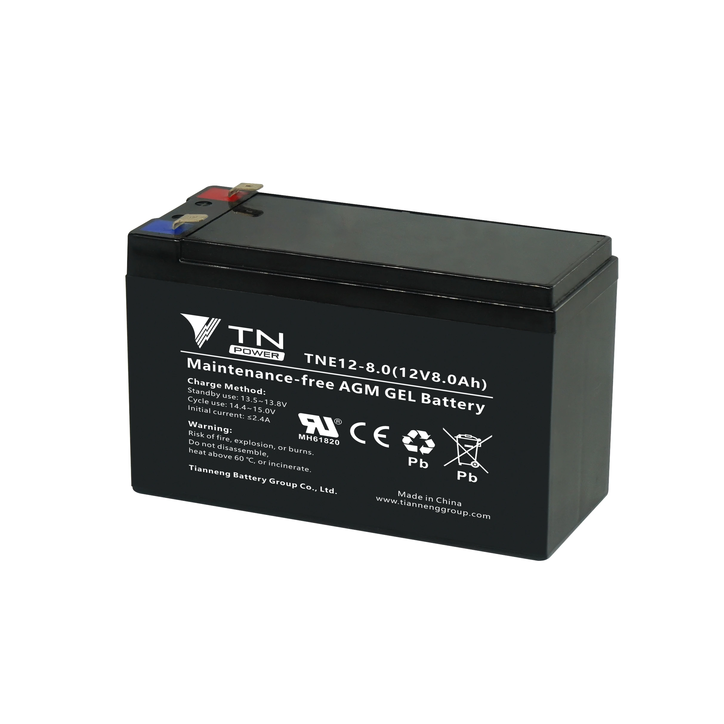 
Lead Acid 8ah 12v China Tianneng Rechargeable Gel Battery 