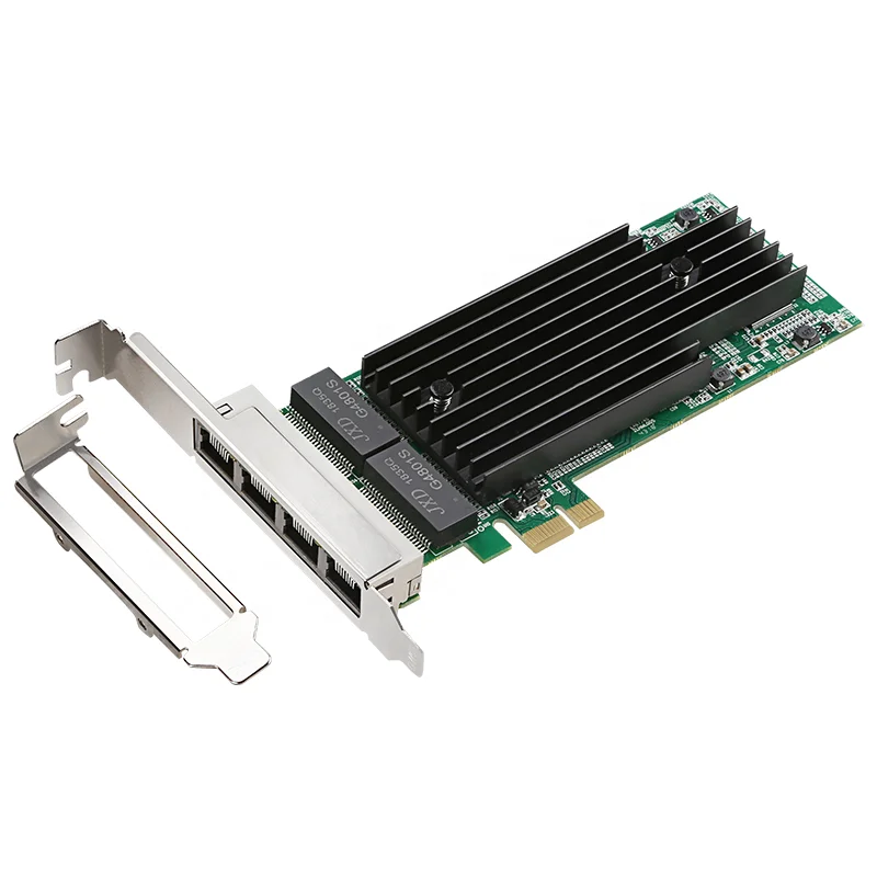 Pcie x1 1000m lan 4-портовый RJ45 Gigabit Ethernet PCI Express X1 серверный адаптер Сетевая карта Intel82575 T4 чипсет