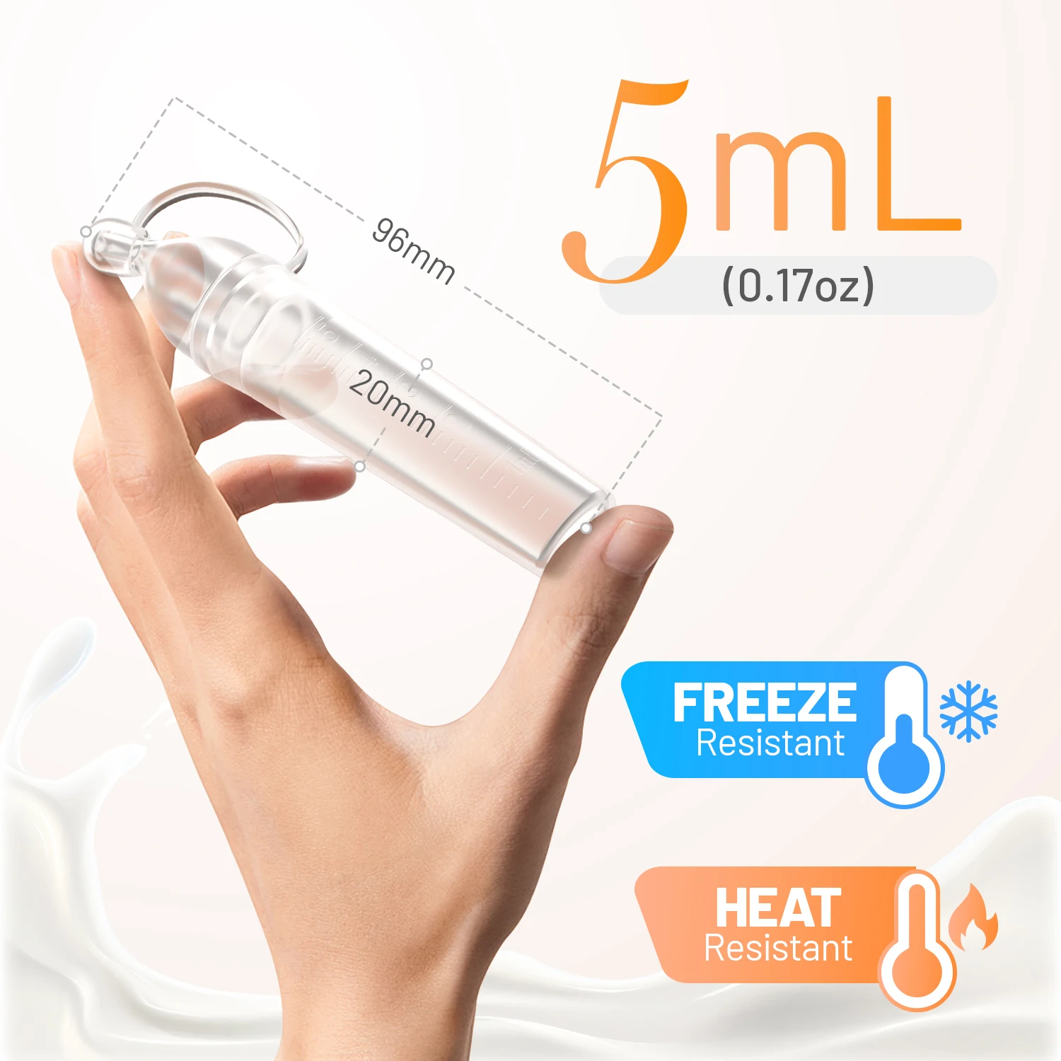 HORIGEN BPA Free 5ML Colostrum Collector Baby Feeding Silicone Breast Milk Collector for 0-12 Months Usage in Food