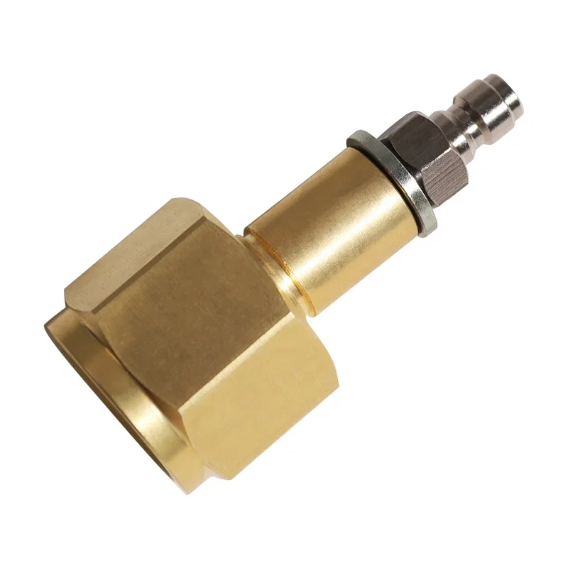 Copper Material CGA320 Din477 Thread Connect Joint with 8mm Male Quick Disconnect Connect Plug for Paintball Diving Co2 Cylinder